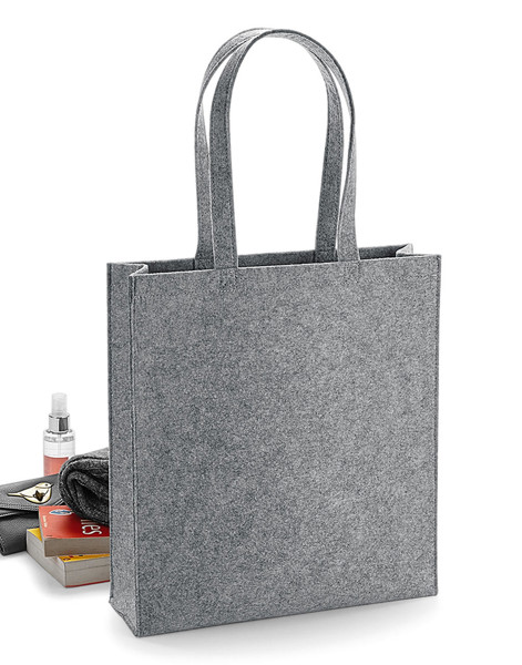 Felt Tote Bag - Grey Melange / ONE SIZE