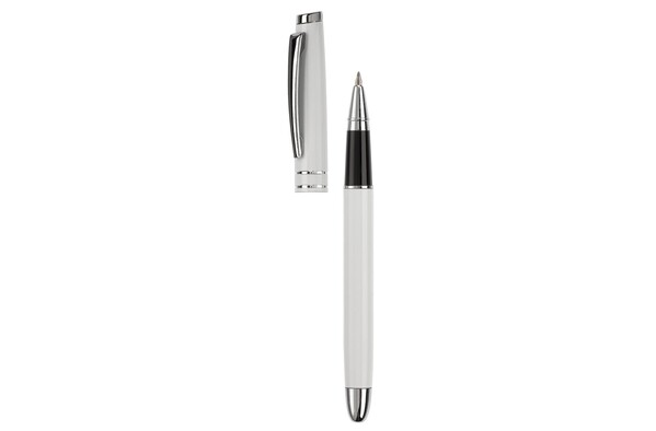 Metal rollerball 2 stripes - White