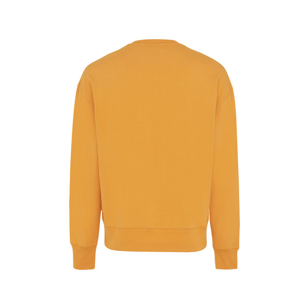 Sweater à col rond en coton recyclé Iqoniq Kruger - Sundial Orange / S