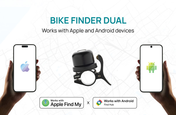 Bike finder Dual RCS bike bell with worldwide locating