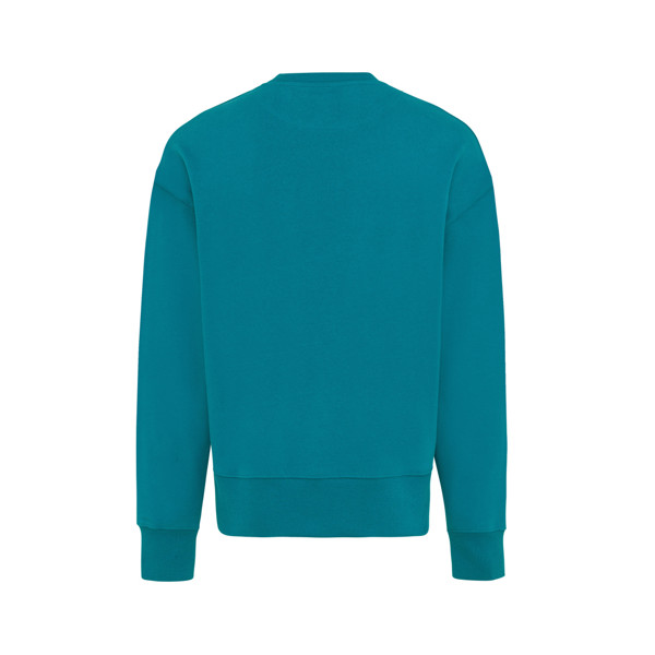 Sweater à col rond en coton recyclé Iqoniq Kruger - Verdigris / XS