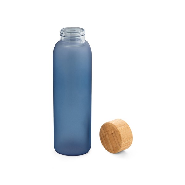 LILLARD GLASS. 520 ml láhev z matného skla - Královská Modrá