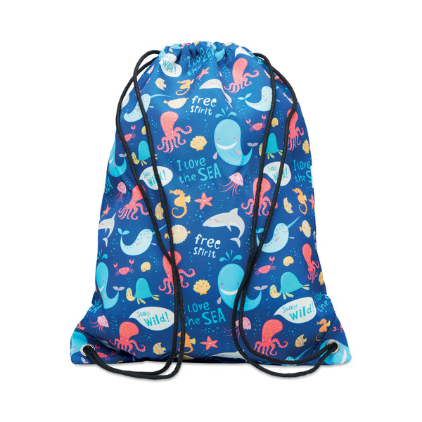 Full colour 220gsm polyester drawstring bag for vivid colours - Full colour