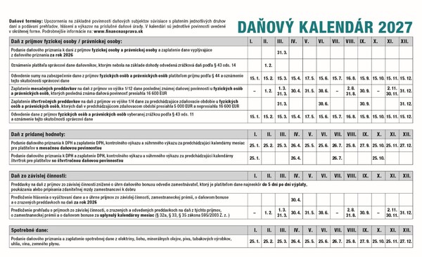 Stolový Kalendár Pracovný Riadkový 2027