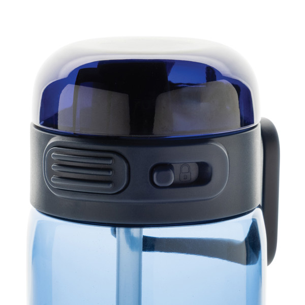 Bouteille d'eau étanche sport 800ml en rPET RCS SipnLock - Bleu Marine