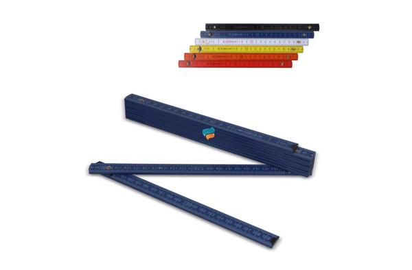 Règle pliante en bois 2m premium peinte - Blanc