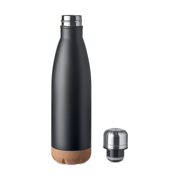 Bouteille double paroi 500 ml Aspen Cork - Noir