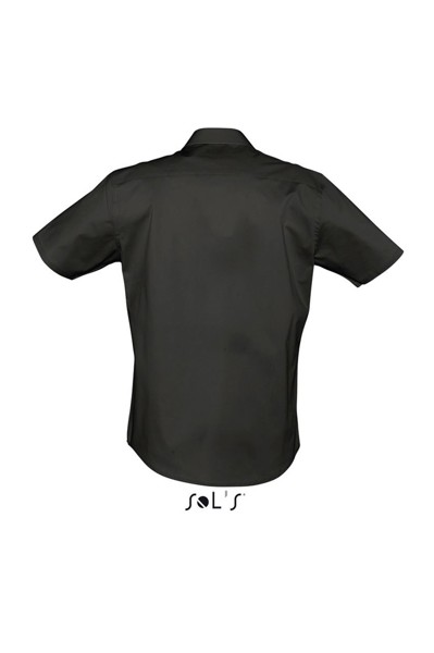 Sol's Broadway - Short Sleeve Stretch Men's Shirt - Black / XL