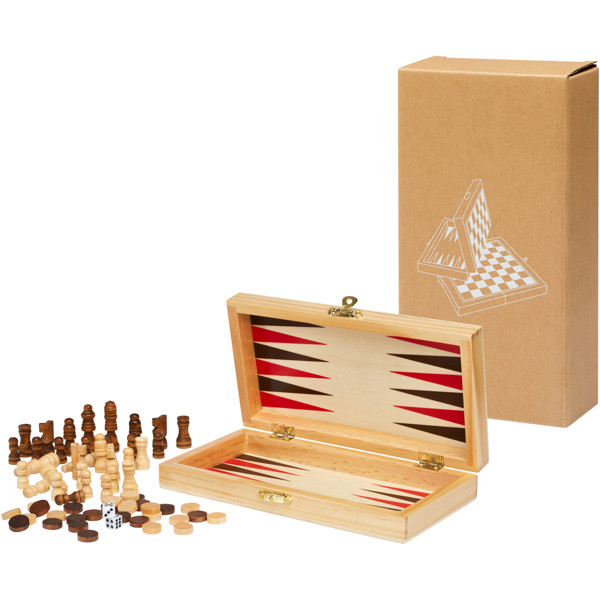 Mugo 3-in-1 wooden game set