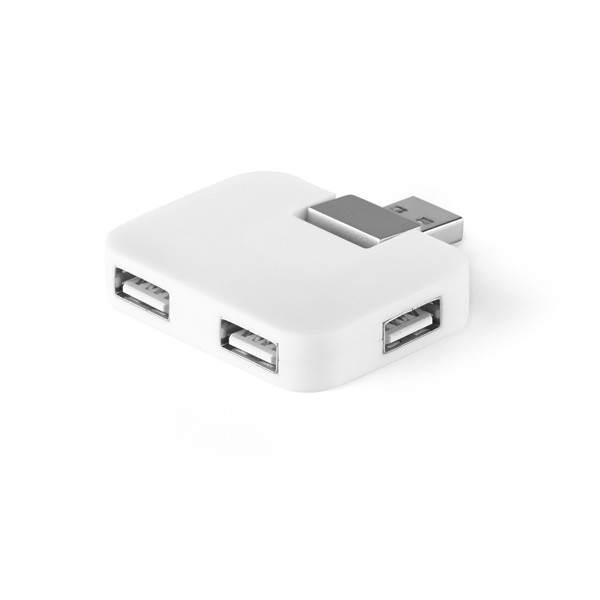 JANNES. HUB se 4 USB-A porty z ABS - Bílá