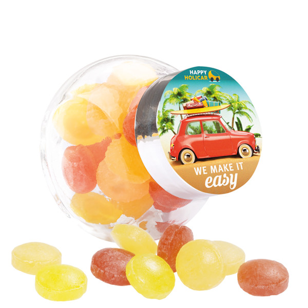 Bonbonglas Mini, Papier-Etikett, Mini Bonbons Fruchtmix | Cavendish & Harvey Mini Bonbons Fruchtmix, 30 g