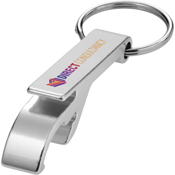 Tao Schlüsselanhänger mit Flaschen- und Dosenöffner aus recyceltem RCS Aluminium - silber