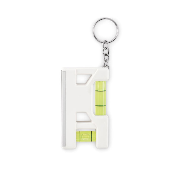 Magnetic level ABS key ring Magevel - White