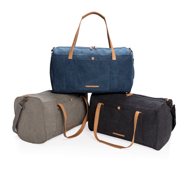Xd Collection platnena vikend torba 460x220x265 mm - Črna