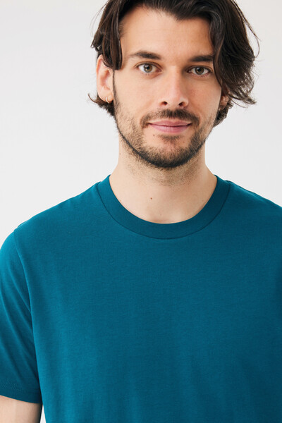 Lehké tričko IQONIQ Sierra z recykl. bavlny - Dark Teal / XS