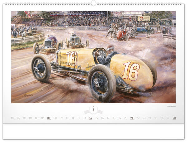 Notique Nástěnný Kalendář Oldtimers – Václav Zapadlík 2027, 64 x 42 cm