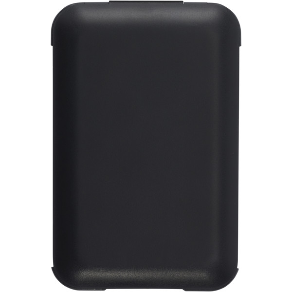 Savvy recycled plastic modular charging cable with phone holder - Black