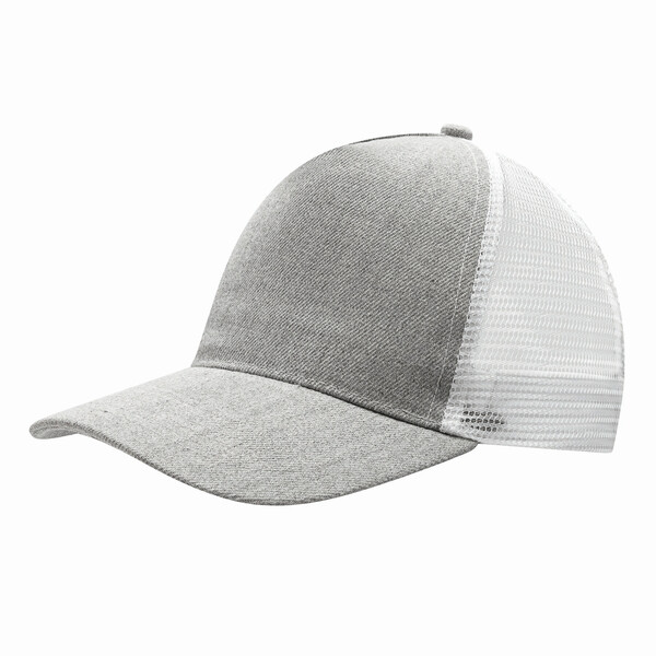 5-Panel Baseball Cap Casual Fit - Grey / White