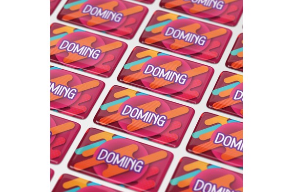 Doming Rectangle 80x25 mm - White