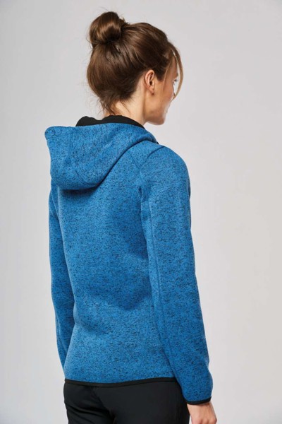 Ladies’ Heather Hooded Jacket - Dark Grey Melange / XS