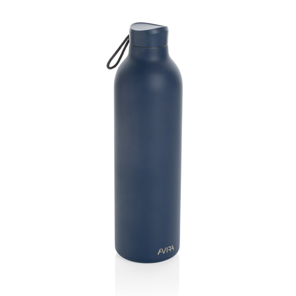 Bouteille isotherme 1L Avira Avior en acier recyclé RCS - Bleu Marine