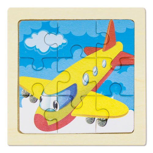 SET DE 5 PUZZLES EN BOIS NATUREL "JUNIOR"