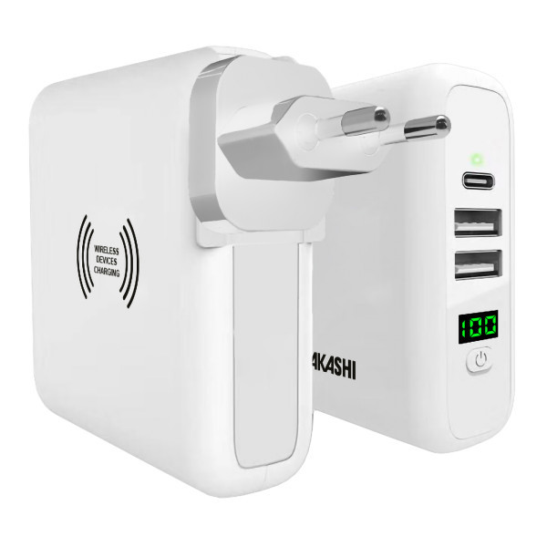 HIKOKI - CHARGEUR DE VOYAGE UNIVERSEL 3 EN 1 PRISE EU / UK / US