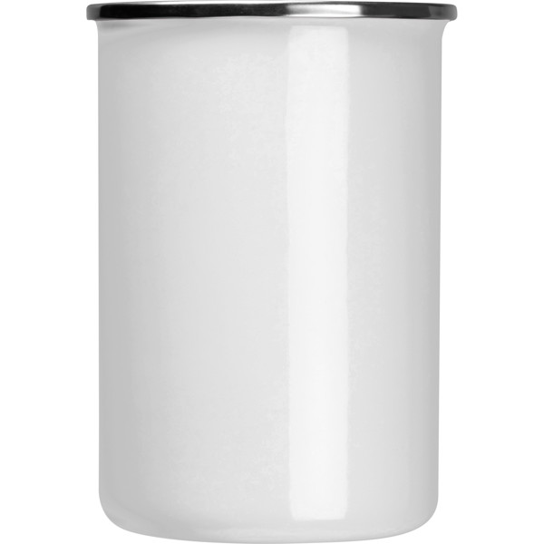 Enamel mug GENE - White
