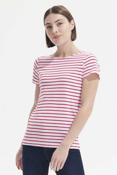 Sol's Miles Women - Round Neck Striped T-Shirt - XS