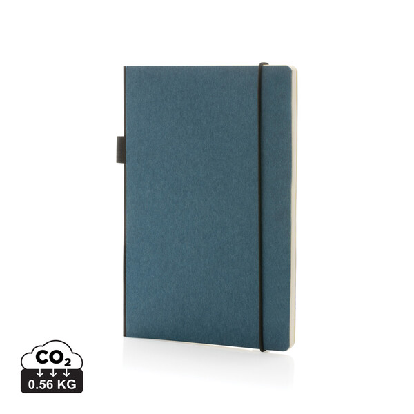 Carnet A5 à couverture rigide avec soufflet - Bleu