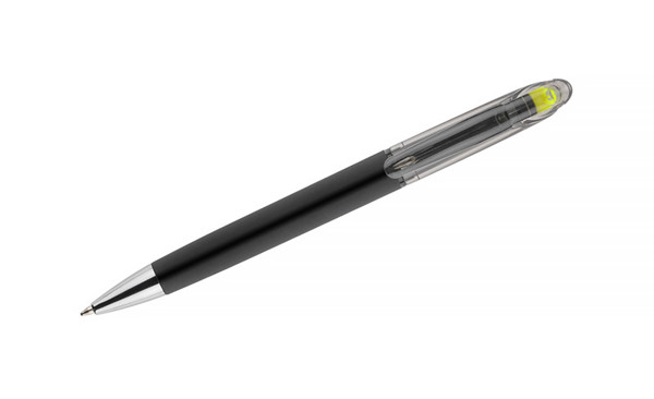 Ball pen with highlighter HILIG - yellow