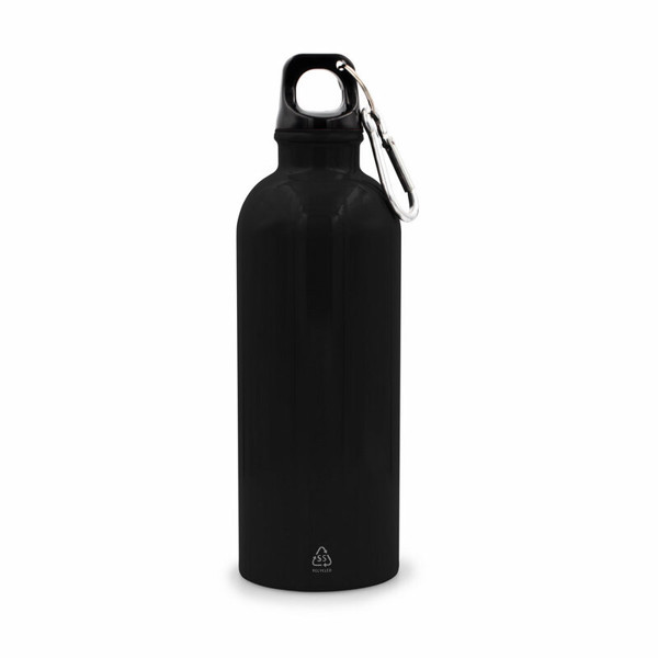 Sports bottle 500 ml with carabiner clip | Brenda - black