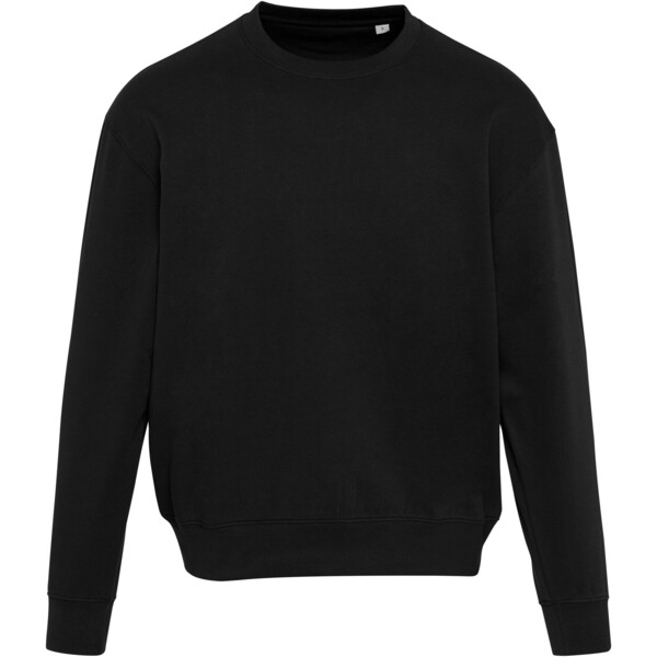 Maglione unisex a girocollo in cotone biologico certificato OCS da 280 g/m² Boris - Nero / L
