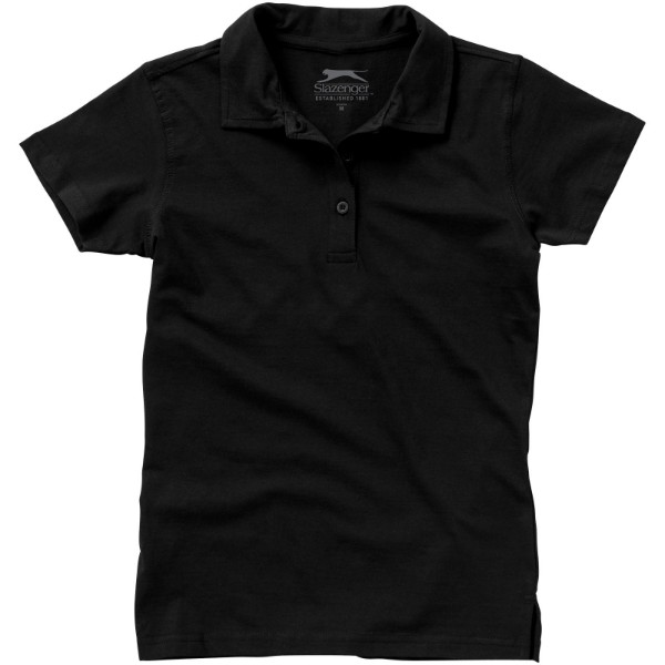 Let short sleeve women's jersey polo - Solid Black / XL
