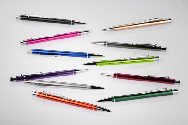 Ball pen BONITO black ink - silver