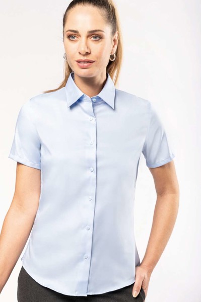 Ladies' Short-Sleeved Non-Iron Shirt - White / L