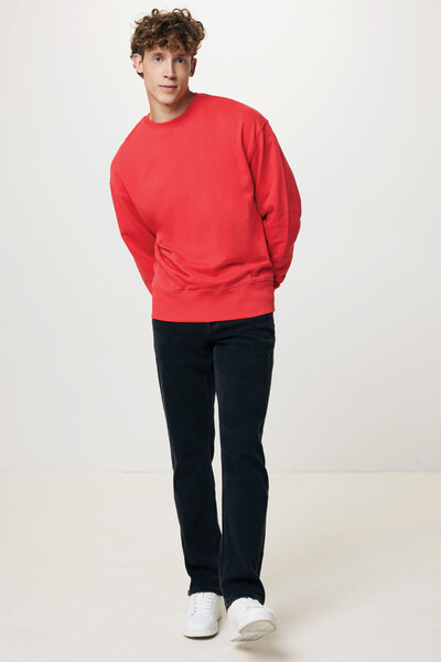 Mikina Iqoniq Kruger relaxed fit z recykl. bavlny - Luscious Red / L