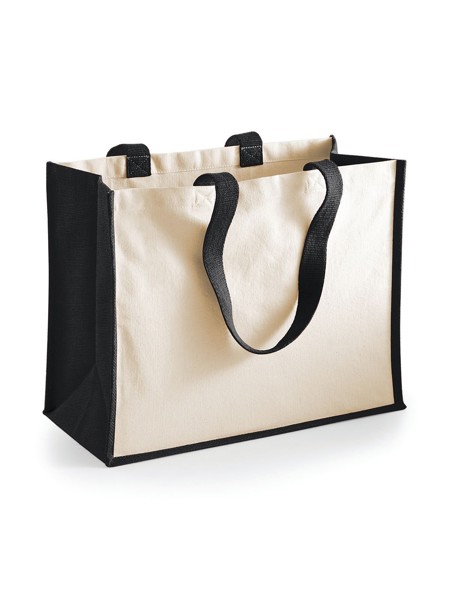 Printers Jute Classic Shopper - Black