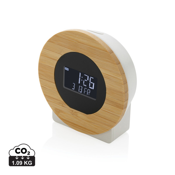 XD - Utah RCS rplastic and bamboo LCD desk clock