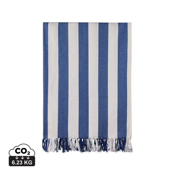 VINGA Serviette hammam XXL Ornos GRS - Bleu / Blanc