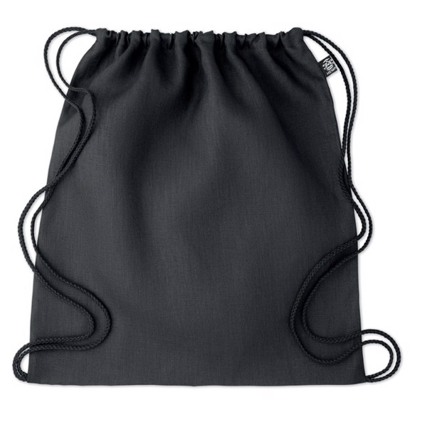 Hemp drawstring bag 200 gr/m² Naima Bag - Black