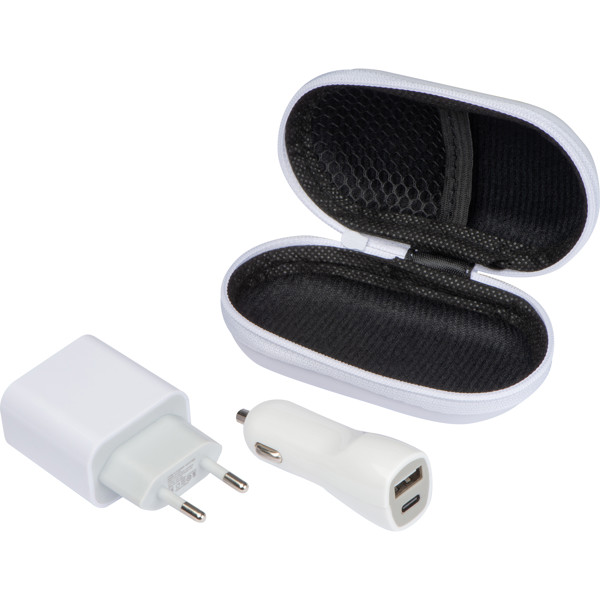 TESSA USB + USB-C utazó szett - White