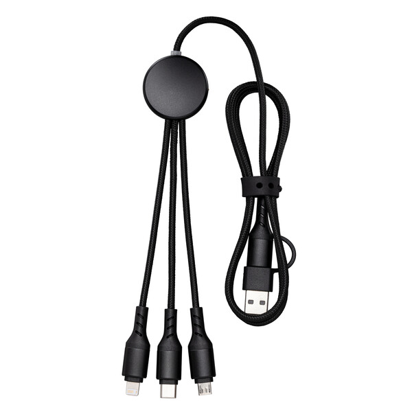 Câble de Charge 6 en 1 avec Lumière PUHALANI LONG - noir / blanc