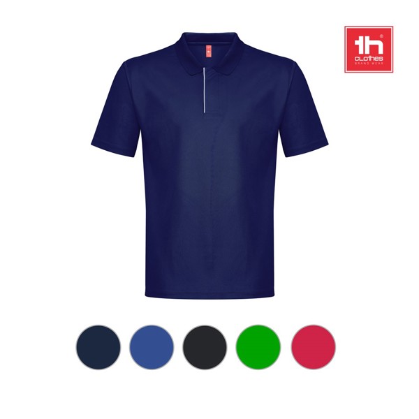 THC DYNAMIC. Polo técnico para homem - Preto / 3XL