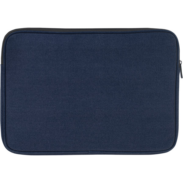 Housse pour ordinateur portable Joey de 2 L en toile recyclée GRS 14 pouces - Marine