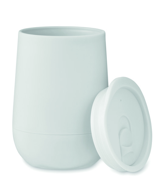 Doppelwandiger Becher 300ml Go - Weiß