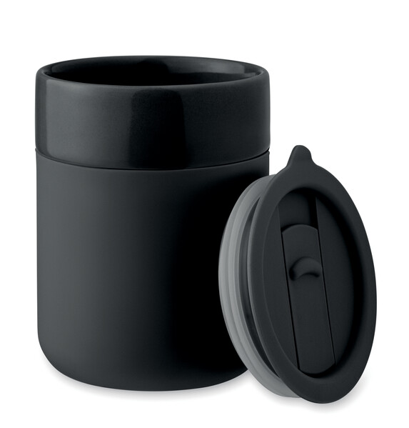 Keramický pohár 330 ml Qeram - Čierna