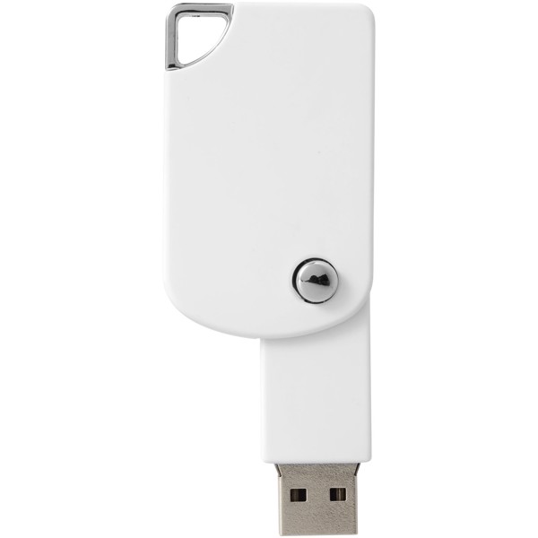 Clé USB pivotante carrée - Blanc / 64GB