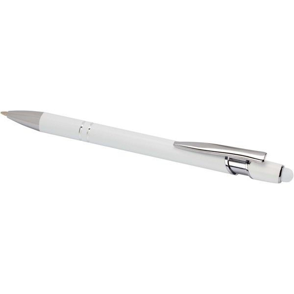 Kish ballpoint pen with silver finish (blue ink) - White