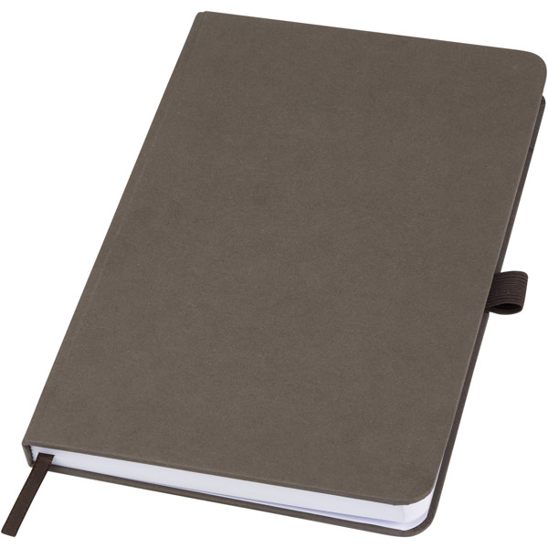 Fabianna crush paper hard cover notebook - Coffee Brown
